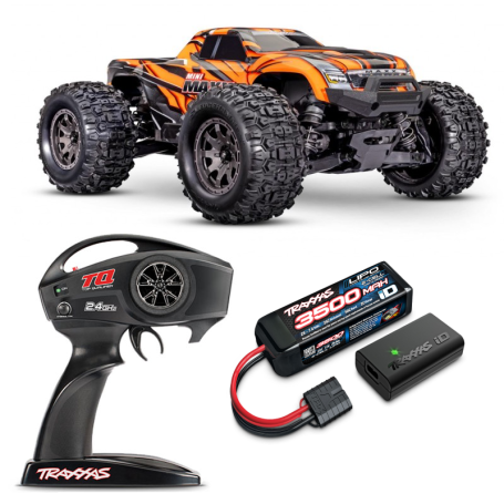 Mini Coche RC Monster Truck Traxxas Mini Maxx BL-2S 48km/h (Brushless) con batería 2S y cargador en Monster Truck RC de Hobbyteam