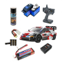 Pack Coche RC Rally Tamiya Toyota Yaris 1/10 (sin montar) con servo, batería y cargador en Coches RC para montar de Hobbyteam