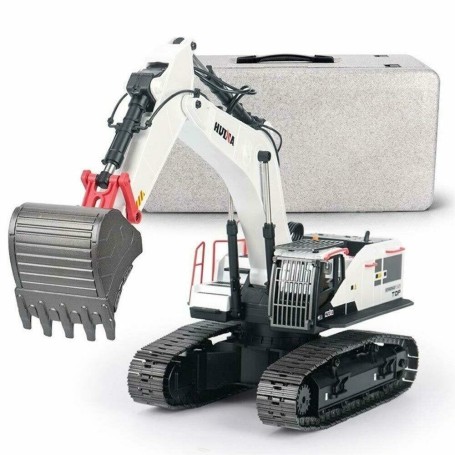 Excavadora RC Huina Blanca 1/14 22 canales (70% Metálica)