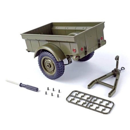 Remolque para Coche Militar RC E-Zee Jeep Willys G2068 1/10