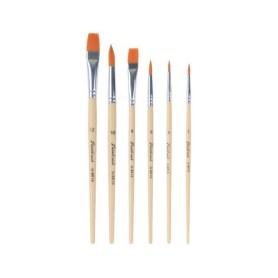 Kit 6 pinceles redondos y planos para modelismo