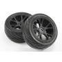 Kit 2 Ruedas Traseras Fastrax Coche RC Buggy 1/10 (Arrow-10 radios-Negro) en Ruedas RC de Hobbyteam