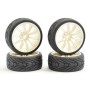Kit 4 Ruedas Fastrax 1/10 para Coches RC Touring (Llanta Blanca) en Ruedas RC de Hobbyteam