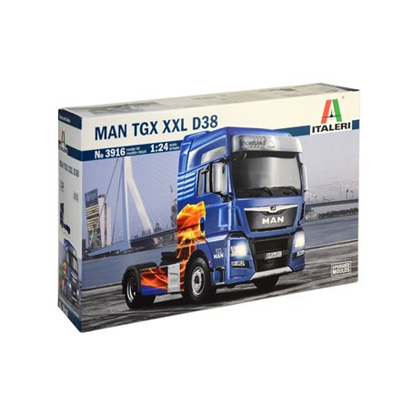 Camión Man TGX XXL D38 de Italeri es una maqueta para pintar para adultos